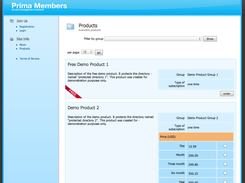 Front End. Products list