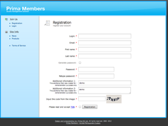 Front End. Registration