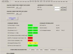 Dialog2 to design the primer by adding/removing nucleotides