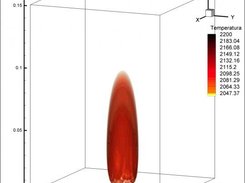 3D methane-air flame 
