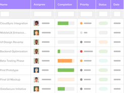 Real-time overview of projects deadlines and finances