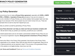 Privacy Policy Generator Screenshot 1