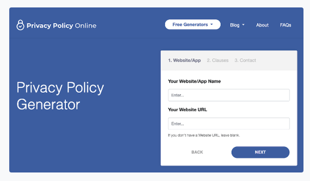 Privacy Policy Online Screenshot 1