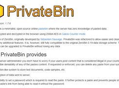 PrivateBin Screenshot 1