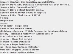 Help menu on server console