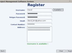 Registration with client availability checking