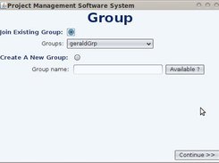 Options to join or make your own group after registration