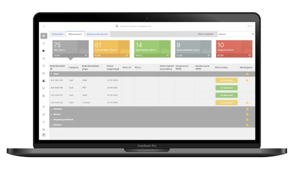 ProActive Compliance Tool Screenshot 1