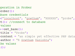 Insert operation through prober
