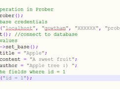 Update operation through prober