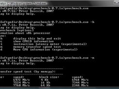 Procbench 0.7.1 on Windows Vista