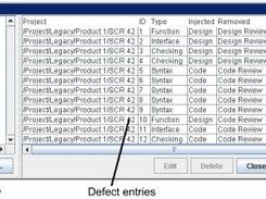 Defect logging for software quality analysis