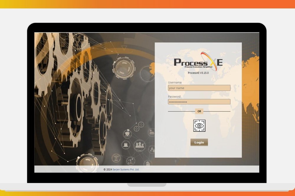 ProcessXE log in page