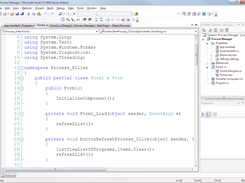 Process Manager C# Screenshot