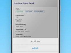 Attach relevant docs, such as delivery notes and invoices to purchase orders