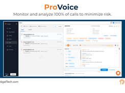 ProVoice analyzes and scores 100% of calls, reducing risk and enhancing QA.