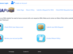 Customizable customer facing product returns portal index page