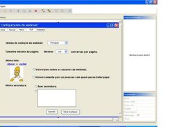 Tela de configuraes de email criada no Proface
