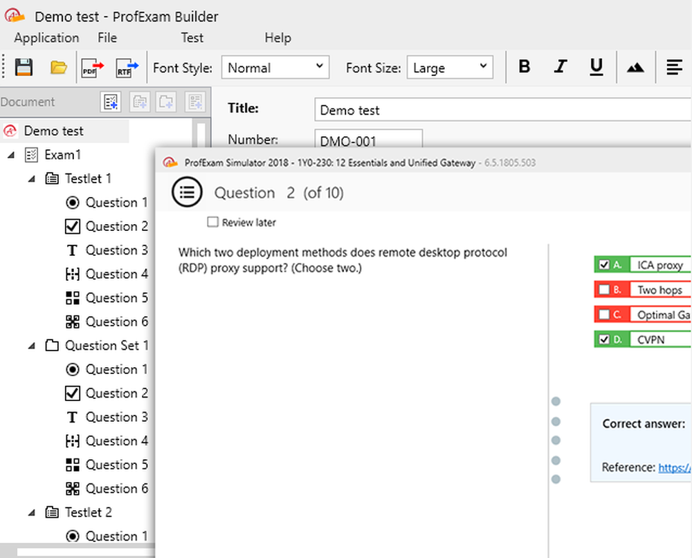 ProfExam Screenshot 1