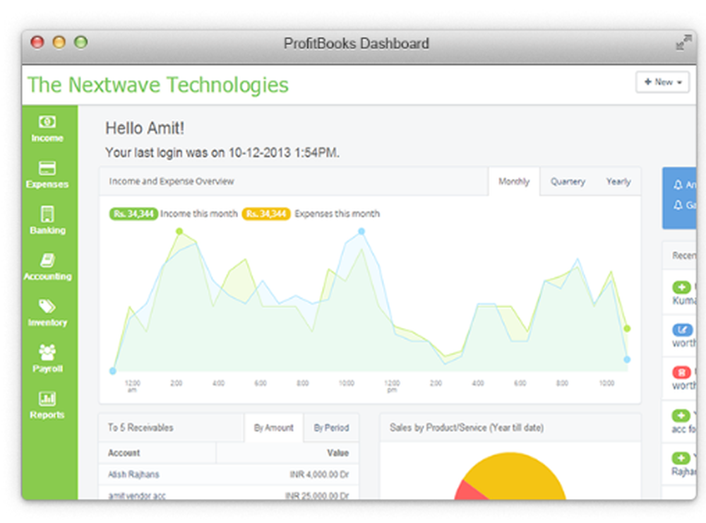 ProfitBooks Screenshot 1