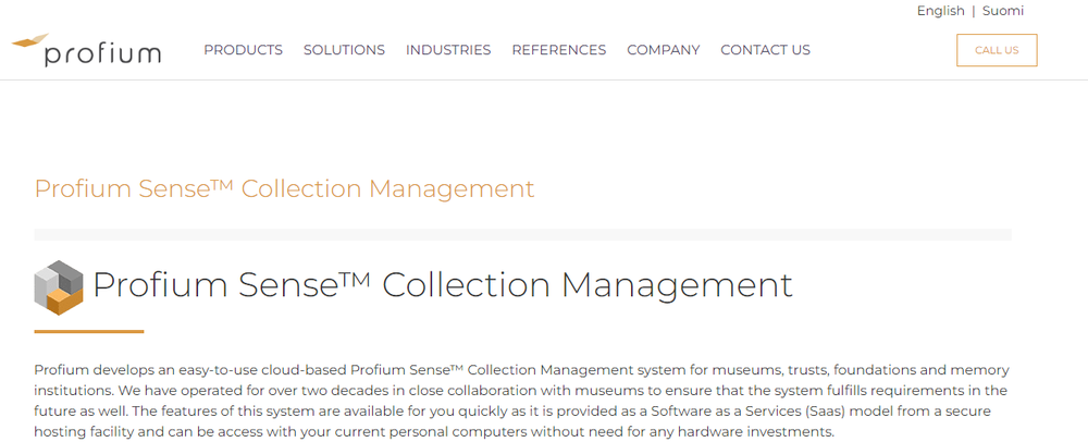 Profium Sense Collection Management Screenshot 1