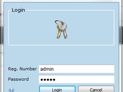 Login screen