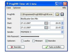 ProgDVB Timer v0.5 beta (Deutsche Version)