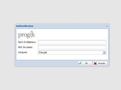 Login screen