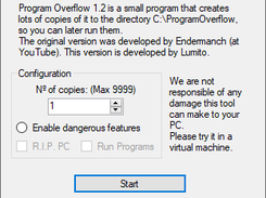 Program Overflow's GUI