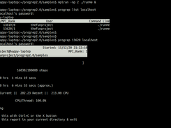 Example: progrep reporting for MPI job