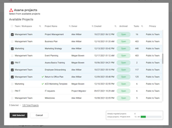 Asana migration to Project for the Web