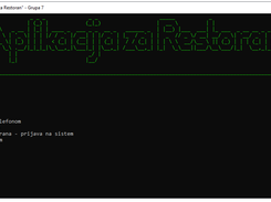 Project Restaurant Application Screenshot 1