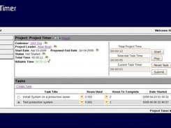 Timing a task on a project