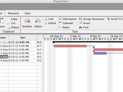 ProjectLibre Gantt Chart with ribbon UI