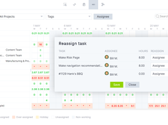 See planned effort across your portfolio, look at task breakdowns by number of hours, reassign tasks and more with the Workload view. 