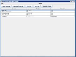 Main Screen - Projector List