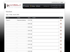 User - Timesheet Screen