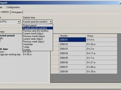 A main window with a year statistics