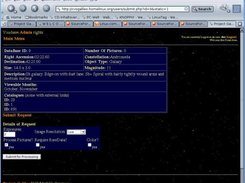 Submission form for requested image of object selected