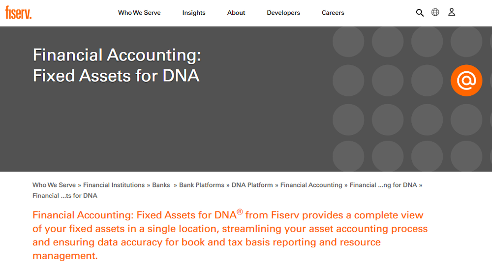 Fiserv Fixed Assets for DNA Screenshot 1