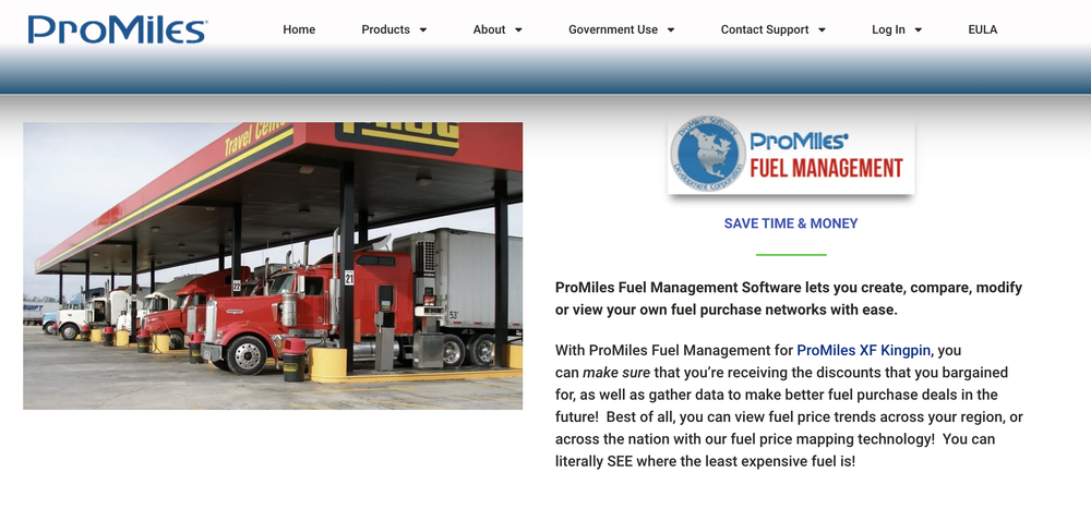 ProMiles Fuel Management Screenshot 1