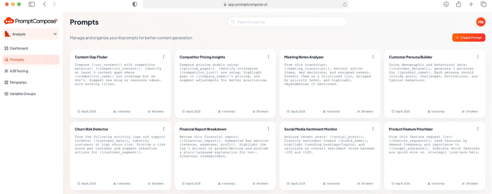 PromptCompose Screenshot 1