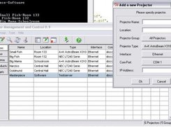 Main Window and "Add new Projector" Popup