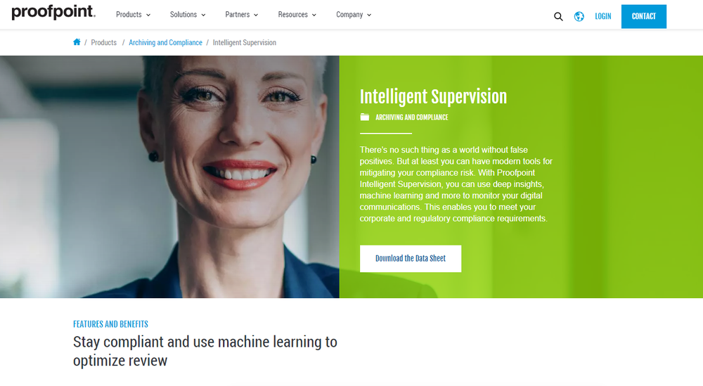 Proofpoint Intelligent Supervision Screenshot 1