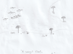 A seagull fleet, where the shorelines meet.