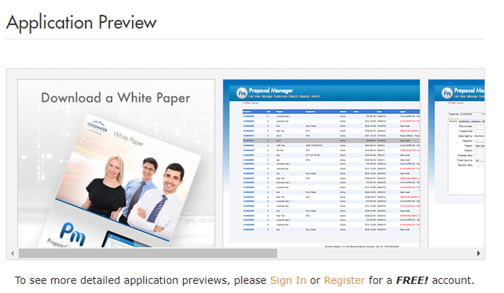 Proposal Manager Screenshot 1