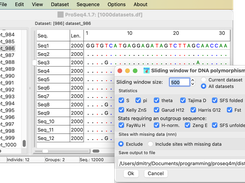 sliding window for DNA polymorphism