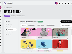 Protaigé recommends suitable hero images from your brand imagery and stock libraries by finding best matches to the campaign's copy and brand guidelines.