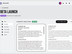 Protaigé develops creative concepts for campaigns to propose stories and strategic rationales based on your Brand DNA and campaign brief.