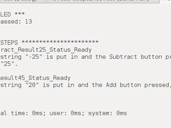 Test results after running Sample.cpp